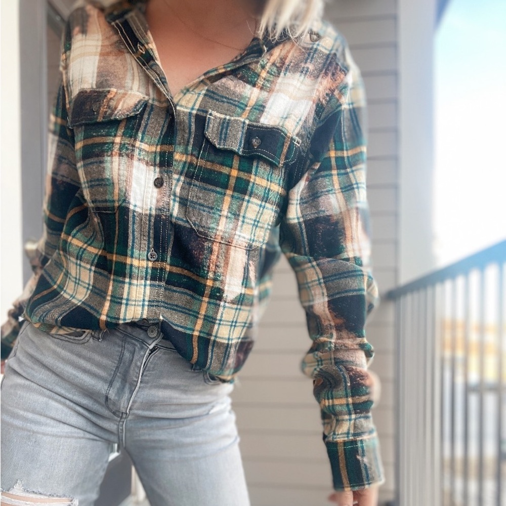Cropped Bleached Flannel